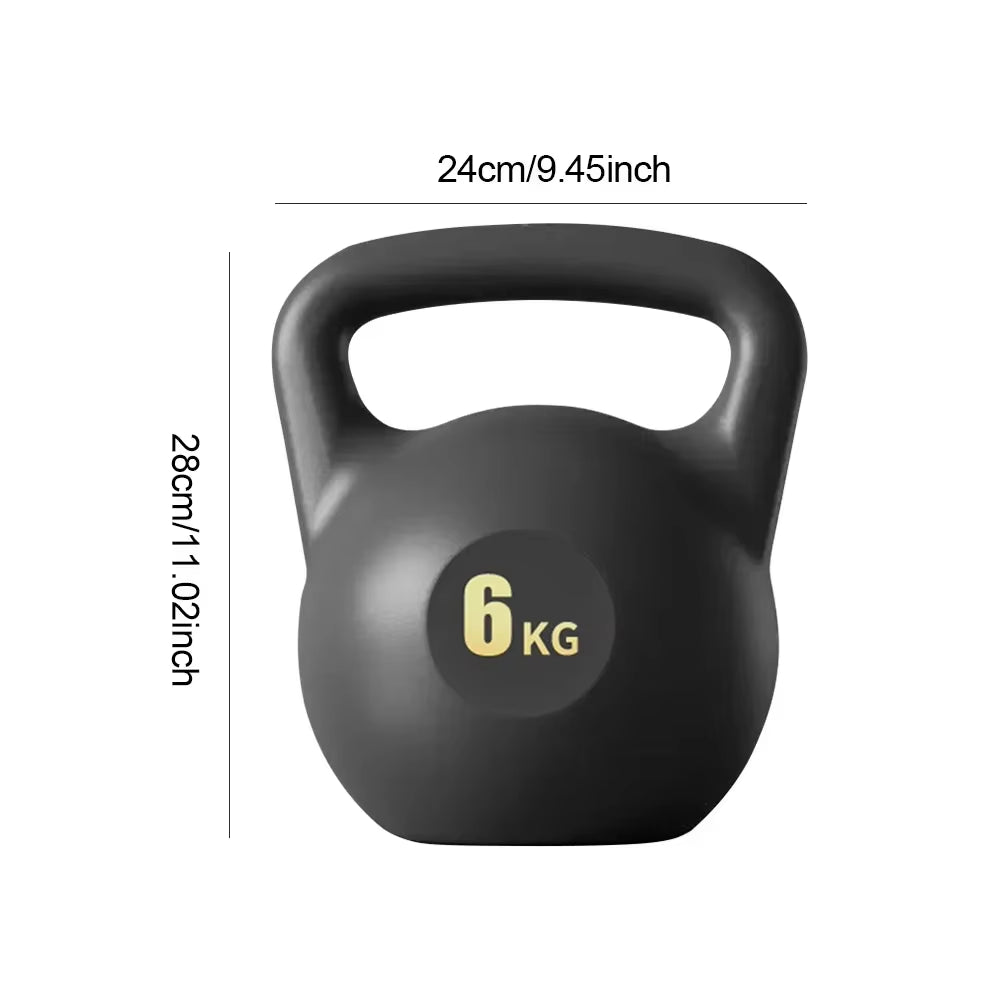 Water-Filled Kettlebell Dumbbells Fitness 4Kg/6Kg Soft anti Slip Grip Kettlebells Deep Squat Strength Trainer for Women Men Gym
