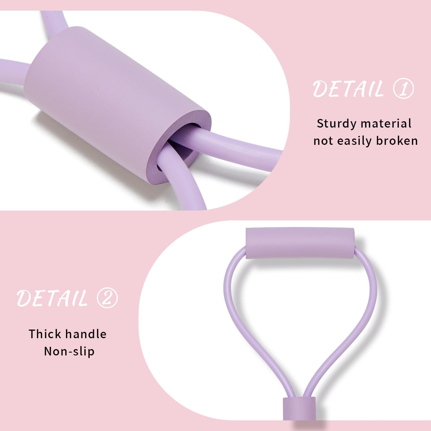 3 Pcs Resistance Bands with Handles, Arm Figure 8 Resistance Band Chest Workout