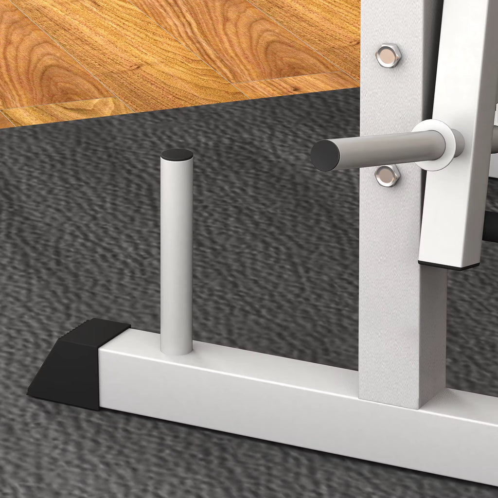 Adjustable Weight Bench with Squat Rack, Heavy Duty Bench Press Rack with Preacher Curl Pad, Leg Developer