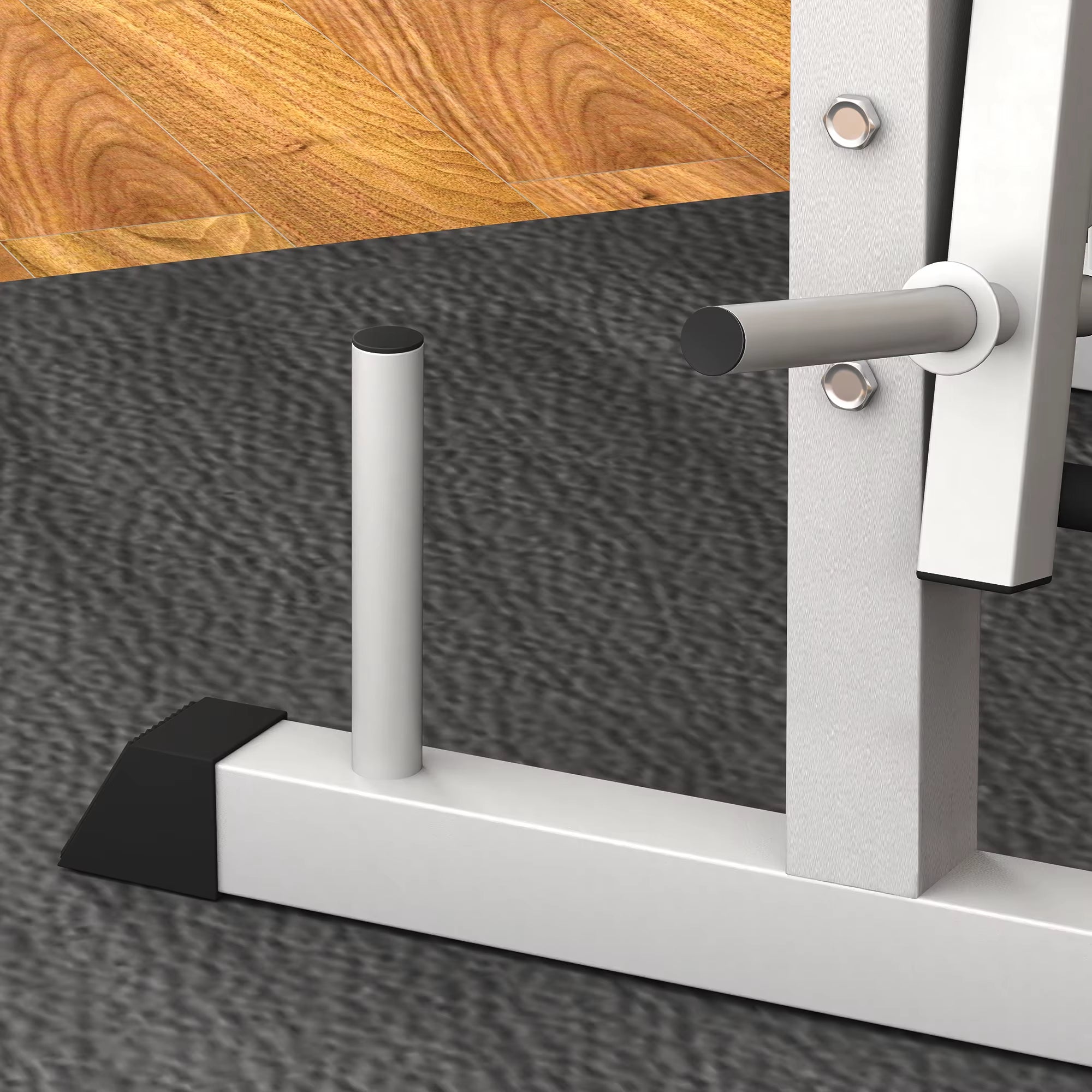 Adjustable Weight Bench with Squat Rack, Heavy Duty Bench Press Rack with Preacher Curl Pad, Leg Developer