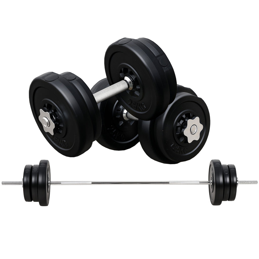 65Kg Adjustable Dumbbell and Barbell Weights Set for Home Gym