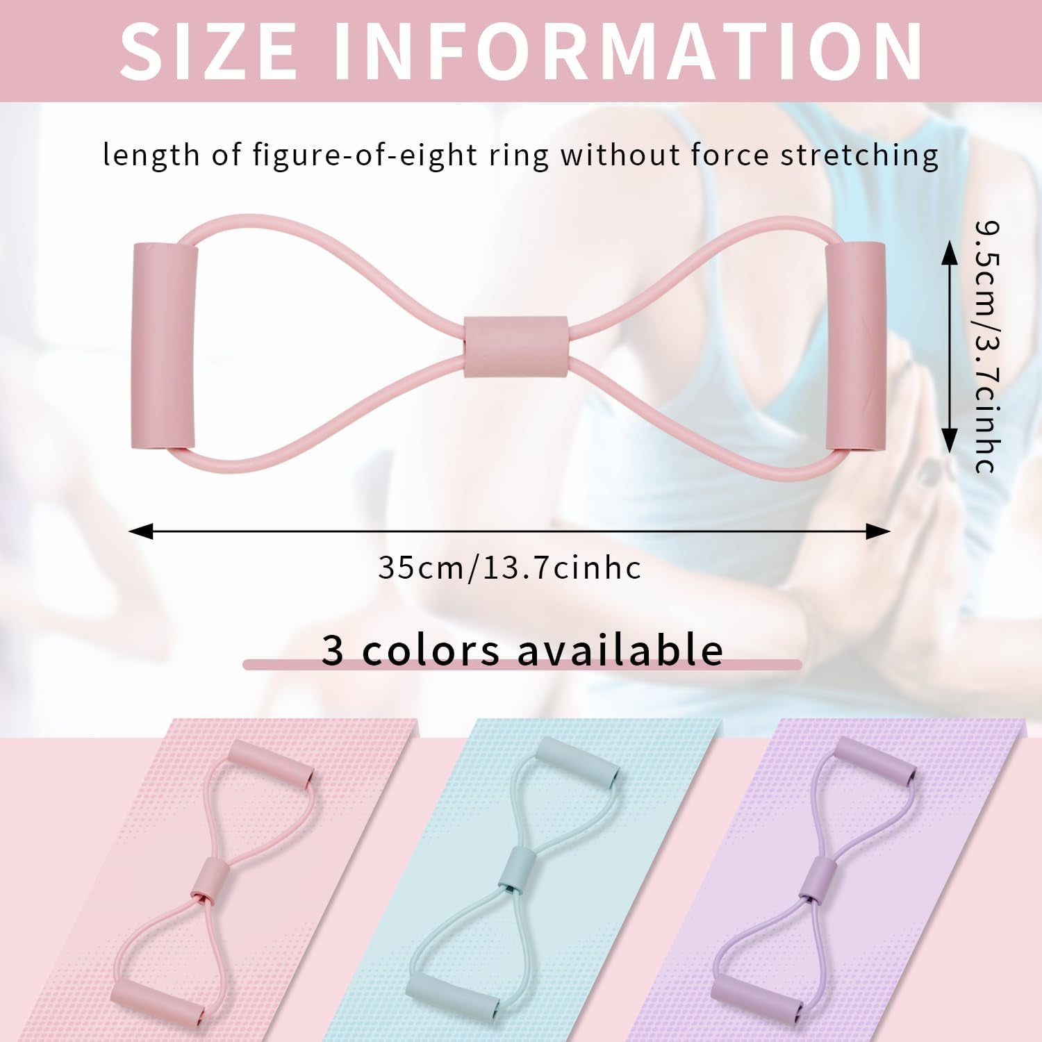 3 Pcs Resistance Bands with Handles, Arm Figure 8 Resistance Band Chest Workout